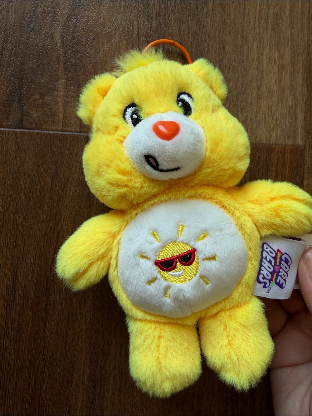 Care Bears Sunshine Bear Keychain Soft Plush  Yellow Collectible Toy Bag Charm - Picture 3 of 6